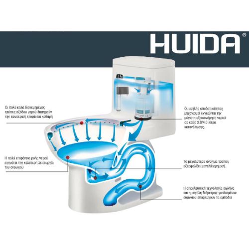 ΛΕΚΑΝΗ ΧΠ/KΣ HUIDA VENUS ΠΛΗΡΕΣ ΣΕΤ 69x36x40h cm.